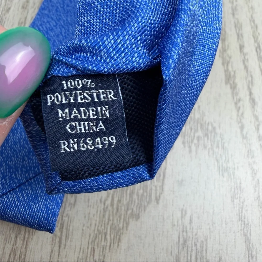 785 Club Room Men's Tie Miles Solid 400 Blue $55 Polyester